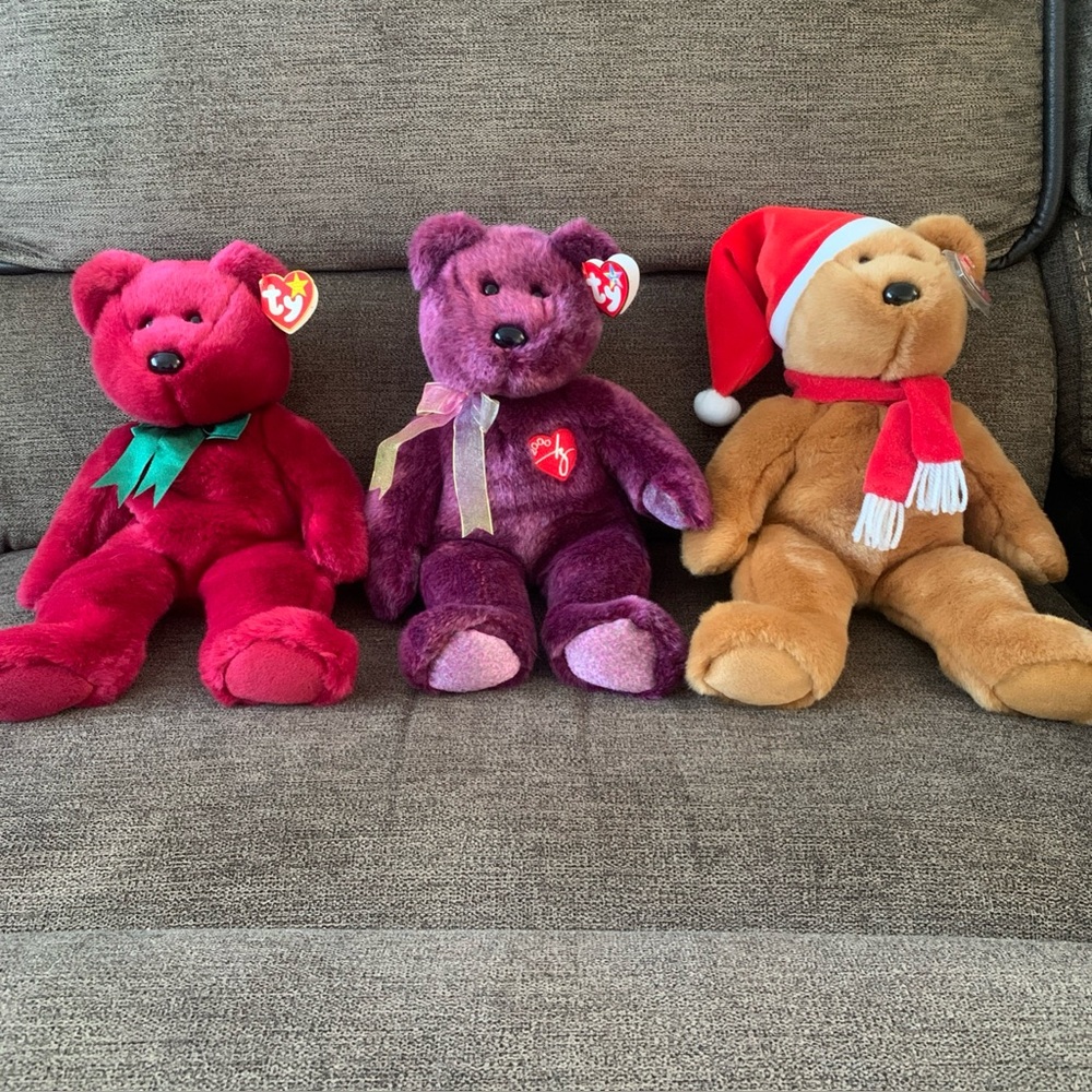 Set of 3 Ty Beanie Babies 14 Tall Stuffed Animals with Tags